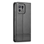 AZNS För Xiaomi 13 5G Flip Läder Mobilskal Stativ Plånbok Kohud Textur Stötsäkert mobilskal