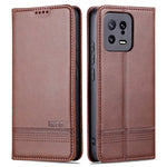 AZNS For Xiaomi 13 5G Flip Leather Phone Case Stand Wallet Cowhide Texture Shockproof Phone Cover