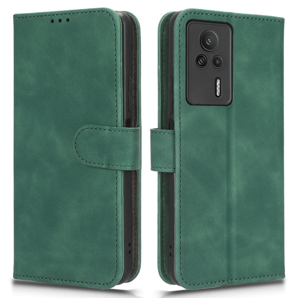 For Xiaomi Redmi K60E 5G Anti-fall Skin-touch hone Leather Case Wallet Stand Cell Phone Cover