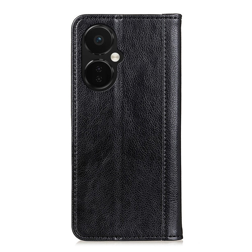 OnePlus Nord CE 3 Lite 5G / Nord N30 5G Split Läder Stativ Anti-fall mobilskal Litchi Texture Flip Plånboksfodral