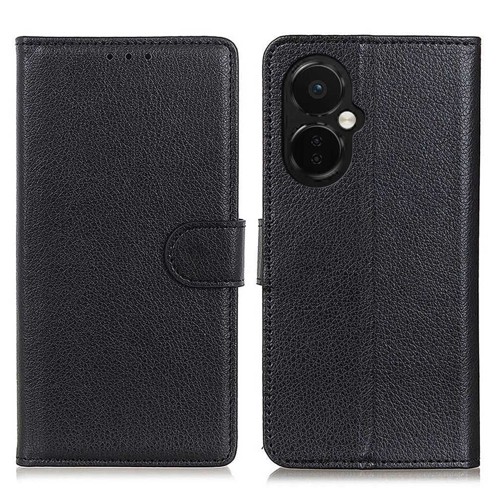 Flip-plånboksfodral för OnePlus Nord CE 3 Lite 5G / Nord N30 5G, Litchi-texturerat PU-läderfodral med stativ