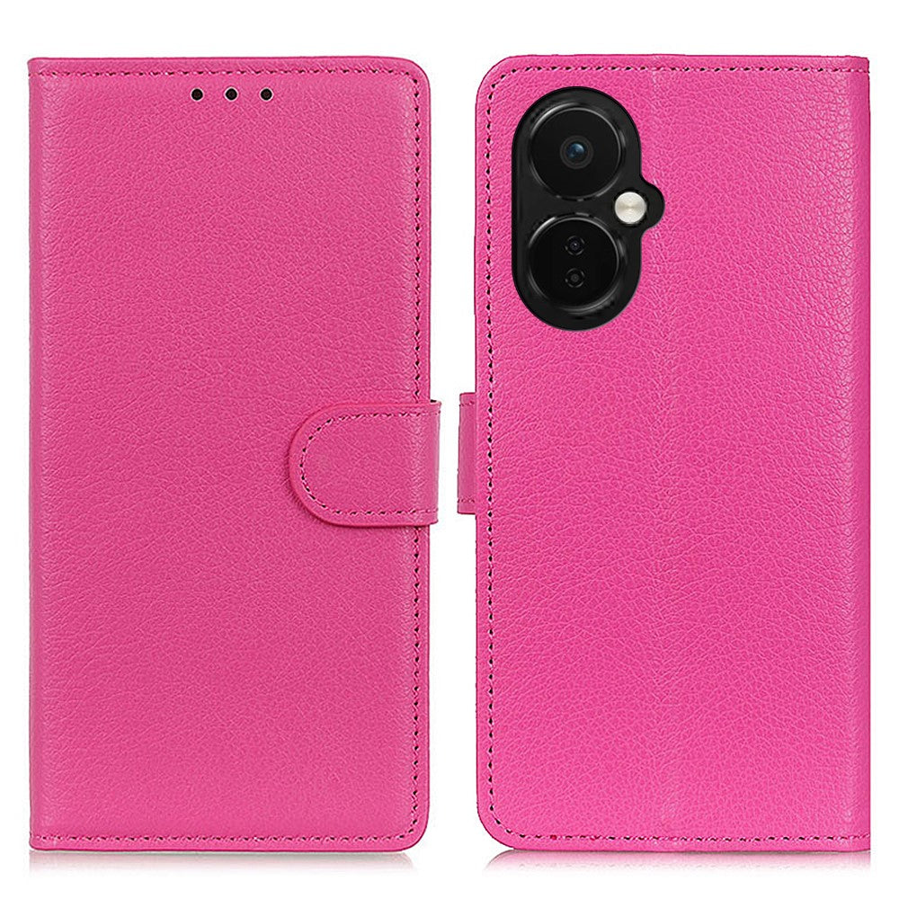 Flip-plånboksfodral för OnePlus Nord CE 3 Lite 5G / Nord N30 5G, Litchi-texturerat PU-läderfodral med stativ