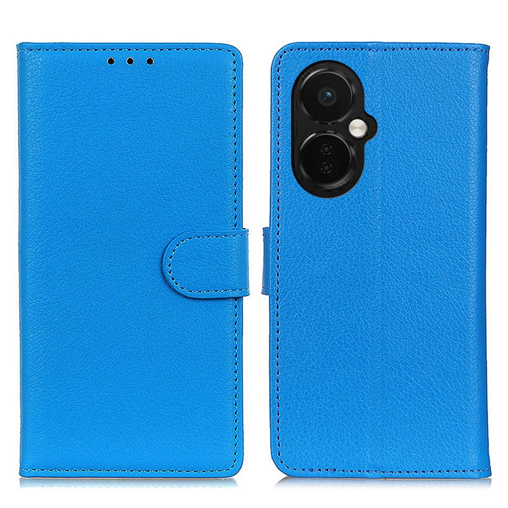 Flip-plånboksfodral för OnePlus Nord CE 3 Lite 5G / Nord N30 5G, Litchi-texturerat PU-läderfodral med stativ