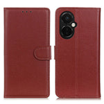Flip-plånboksfodral för OnePlus Nord CE 3 Lite 5G / Nord N30 5G, Litchi-texturerat PU-läderfodral med stativ