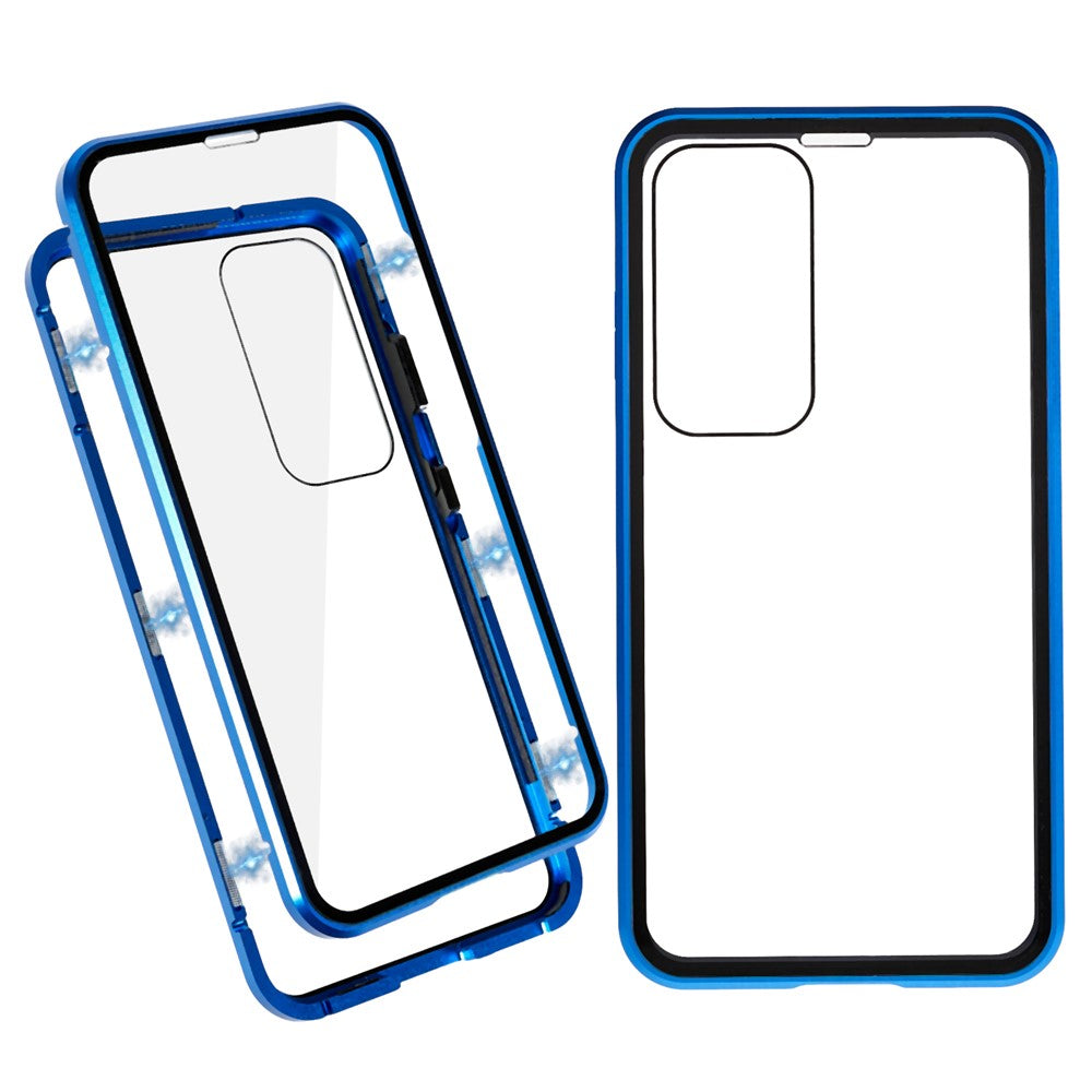 For Samsung Galaxy S23 Full Body Case Magnetic Tempered Glass Double-Sided Phone Case