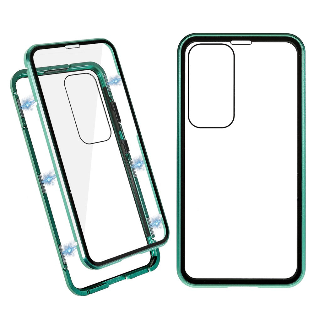 For Samsung Galaxy S23 Full Body Case Magnetic Tempered Glass Double-Sided Phone Case