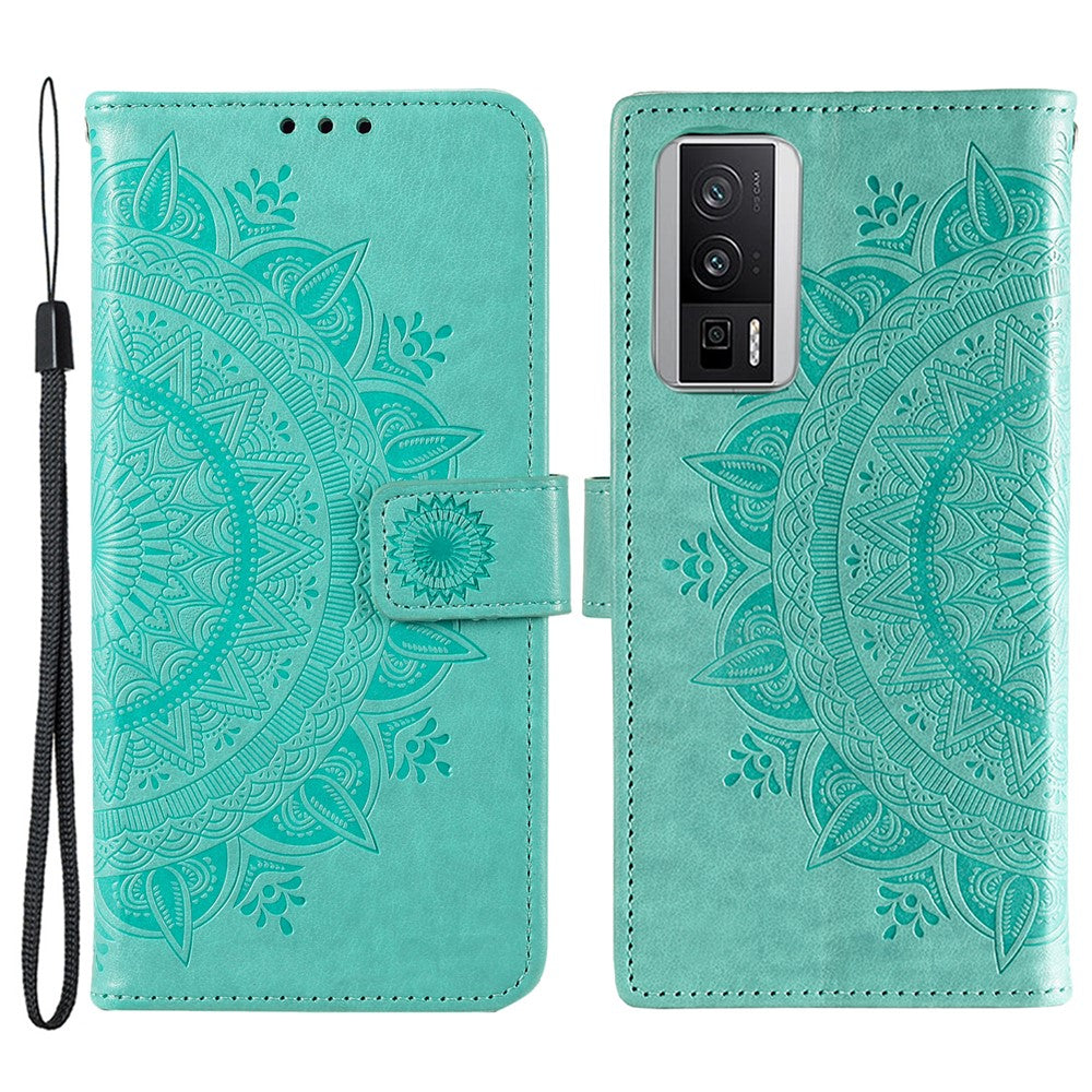 For Xiaomi Poco F5 Pro 5G / Redmi K60 Pro 5G / K60 5G Cell Phone Shell Imprinted Mandala Flower Pattern Wallet Stand Phone Case