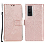For Xiaomi Poco F5 Pro 5G / Redmi K60 Pro 5G / K60 5G Cell Phone Shell Imprinted Mandala Flower Pattern Wallet Stand Phone Case
