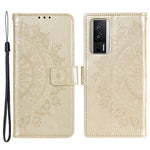 For Xiaomi Poco F5 Pro 5G / Redmi K60 Pro 5G / K60 5G Cell Phone Shell Imprinted Mandala Flower Pattern Wallet Stand Phone Case