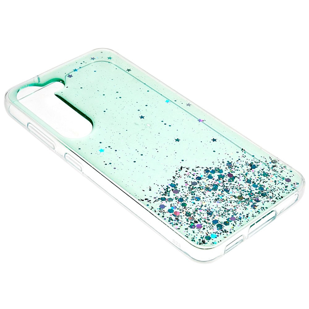 For Samsung Galaxy S22 5G Starry Sky Sparkle Epoxy Phone Case Soft TPU Protective Back Cover