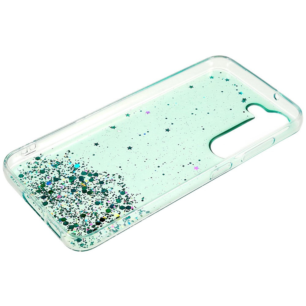 For Samsung Galaxy S22 5G Starry Sky Sparkle Epoxy Phone Case Soft TPU Protective Back Cover