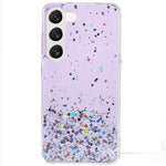 For Samsung Galaxy S22+ 5G Starry Sky Sparkle Epoxy Phone Case Shockproof Soft TPU Protective Back Cover