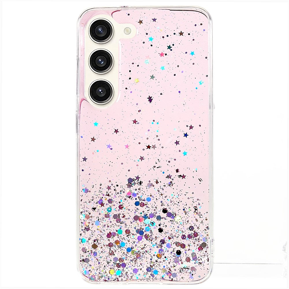 Samsung Galaxy S23 Starry Sky Sparkle Epoxy Soft TPU Phone Case Skyddande Baksida