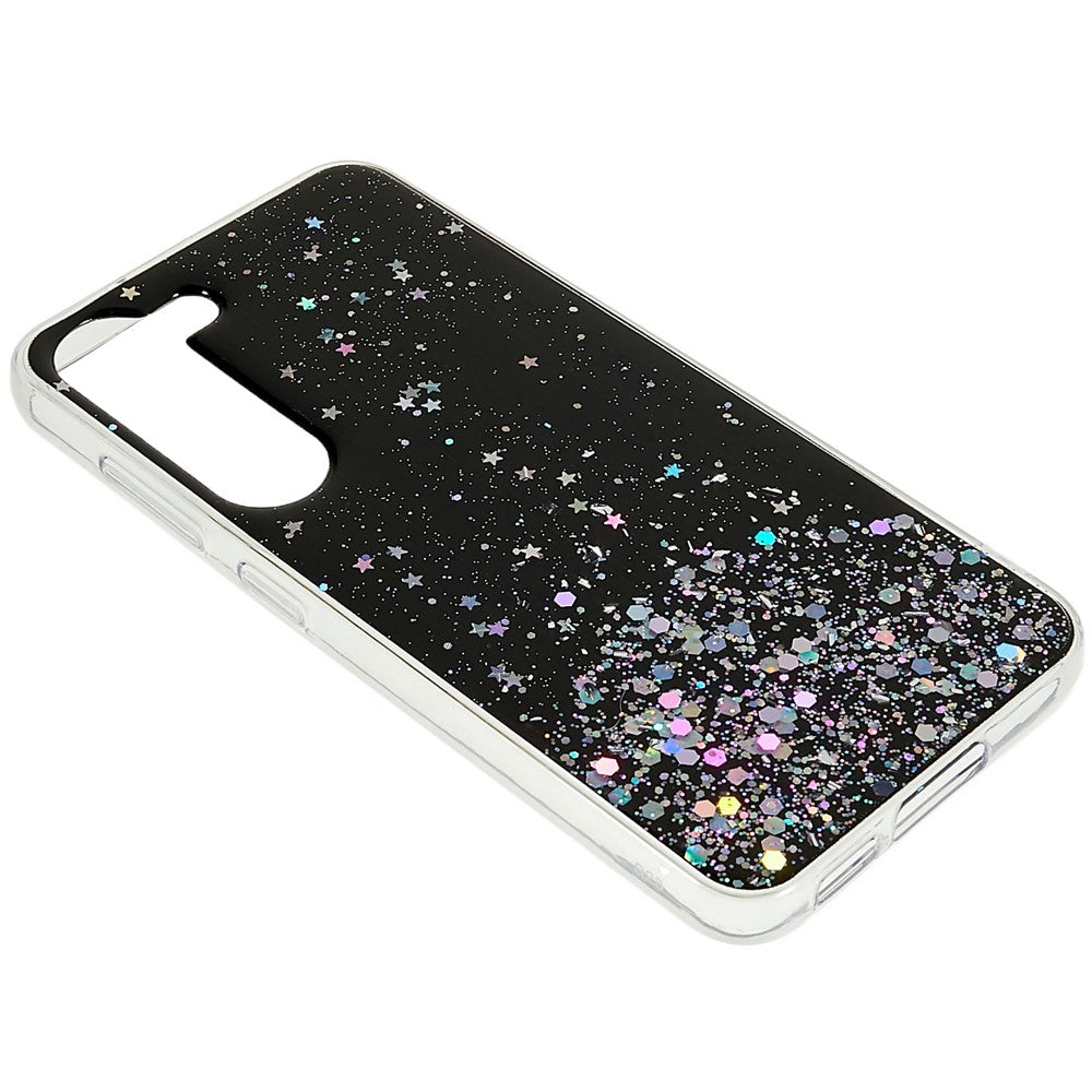 For Samsung Galaxy S23+ Starry Sky Sparkle Epoxy Phone Case Shockproof TPU Protective Back Cover