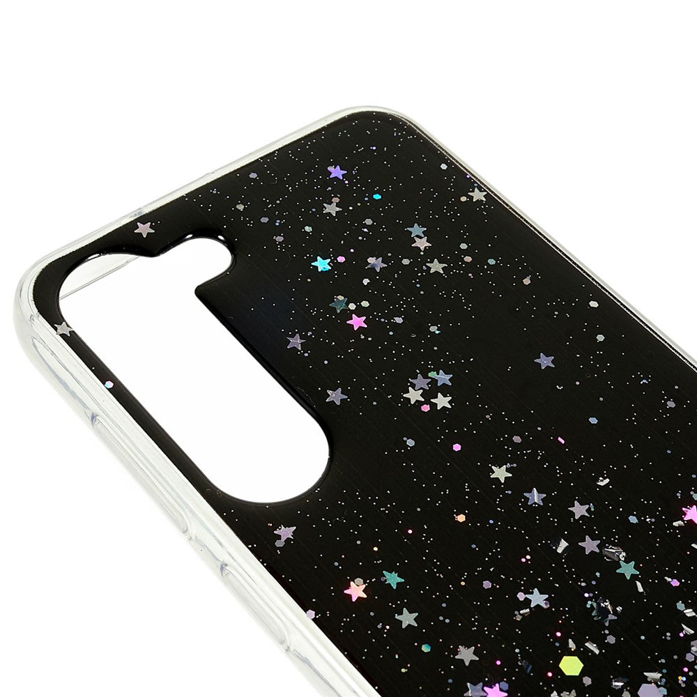 For Samsung Galaxy S23+ Starry Sky Sparkle Epoxy Phone Case Shockproof TPU Protective Back Cover