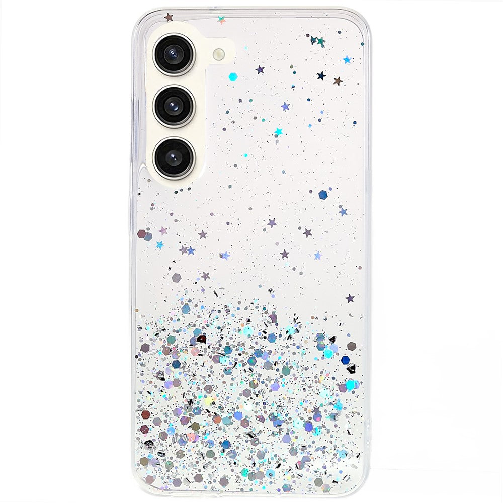 For Samsung Galaxy S23+ Starry Sky Sparkle Epoxy Phone Case Shockproof TPU Protective Back Cover