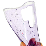 For Samsung Galaxy S22 Ultra 5G Back Cover, Starry Sky Sparkle Epoxy Phone Case Soft TPU Protective Shell