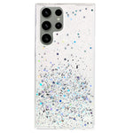 For Samsung Galaxy S22 Ultra 5G Back Cover, Starry Sky Sparkle Epoxy Phone Case Soft TPU Protective Shell