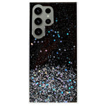 For Samsung Galaxy S23 Ultra Fall-proof Back Cover, Starry Sky Sparkle Epoxy Phone Case Soft TPU Protective Shell