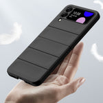 Skin-touch Folding Phone Case for Samsung Galaxy Z Flip4 5G, Hard PC Back Rugged Phone Cover