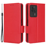 Xiaomi Redmi K60E 5G Reptåligt Litchi Textur mobilskal PU Läder + TPU Plånboksfodral