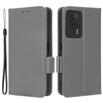 Xiaomi Redmi K60E 5G Reptåligt Litchi Textur mobilskal PU Läder + TPU Plånboksfodral