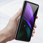 For Samsung Galaxy Z Fold4 5G Shockproof Carbon Fiber Texture Aramid Fiber Back Case Ultra Slim Phone Cover