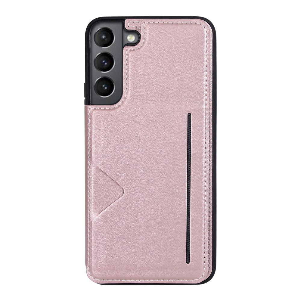 HANMAN Mika Series For Samsung Galaxy S23 PU Leather Coated TPU Protective Case Magnetic Card Slots Design Cell Phone Shell Cover