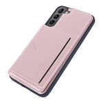 HANMAN Mika Series For Samsung Galaxy S23 PU Leather Coated TPU Protective Case Magnetic Card Slots Design Cell Phone Shell Cover