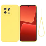 For Xiaomi 13 5G Shockproof Liquid Silicone Case Cell Phone Cover Protector with Strap