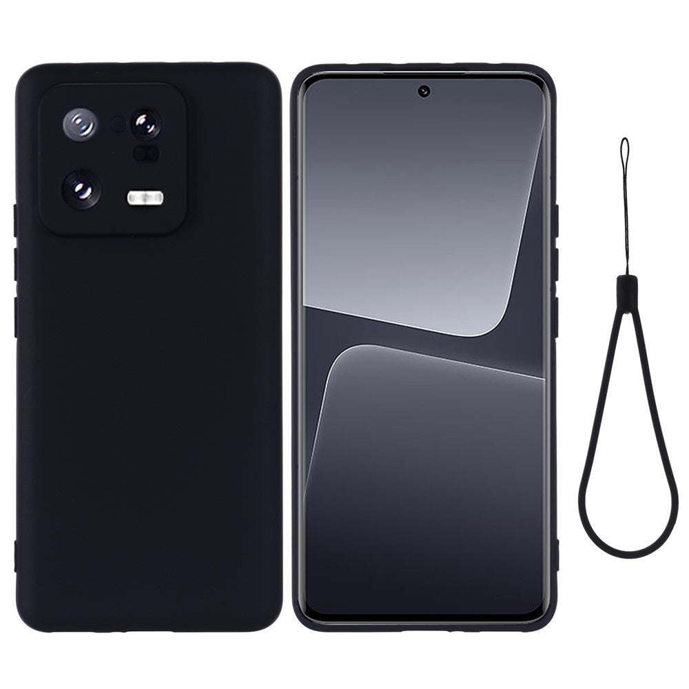 For Xiaomi 13 Pro 5G Drop Resistant Liquid Silicone Case Cell Phone Cover Protector with Strap