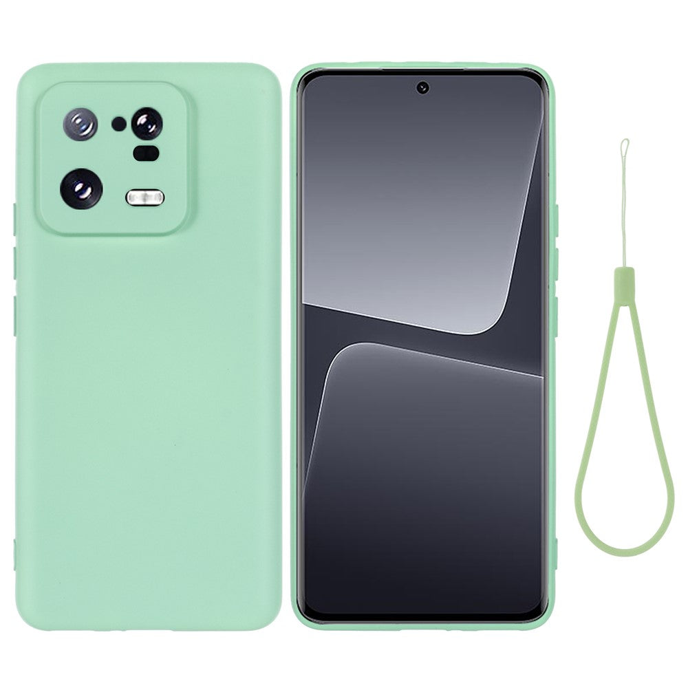 For Xiaomi 13 Pro 5G Drop Resistant Liquid Silicone Case Cell Phone Cover Protector with Strap