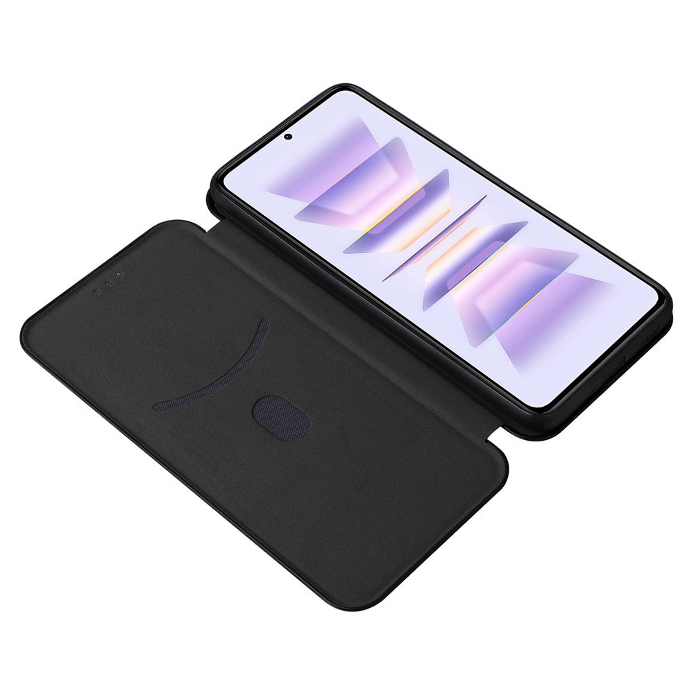 Phone Case for Xiaomi Poco F5 Pro 5G / Redmi K60 Pro 5G / K60 5G Card Slot PU Leather Magnetic Auto-absorbed Stand Carbon Fiber Texture Phone Cover