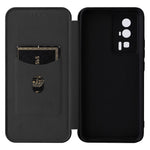 Phone Case for Xiaomi Poco F5 Pro 5G / Redmi K60 Pro 5G / K60 5G Card Slot PU Leather Magnetic Auto-absorbed Stand Carbon Fiber Texture Phone Cover