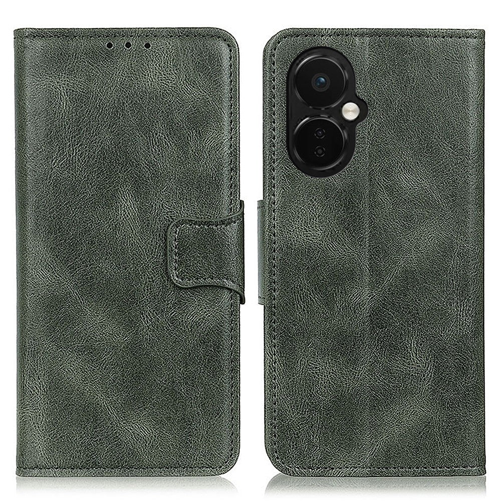 OnePlus Nord CE 3 Lite 5G / Nord N30 5G PU-läderfodral med stativ, Crazy Horse-textur, plånboksfodral