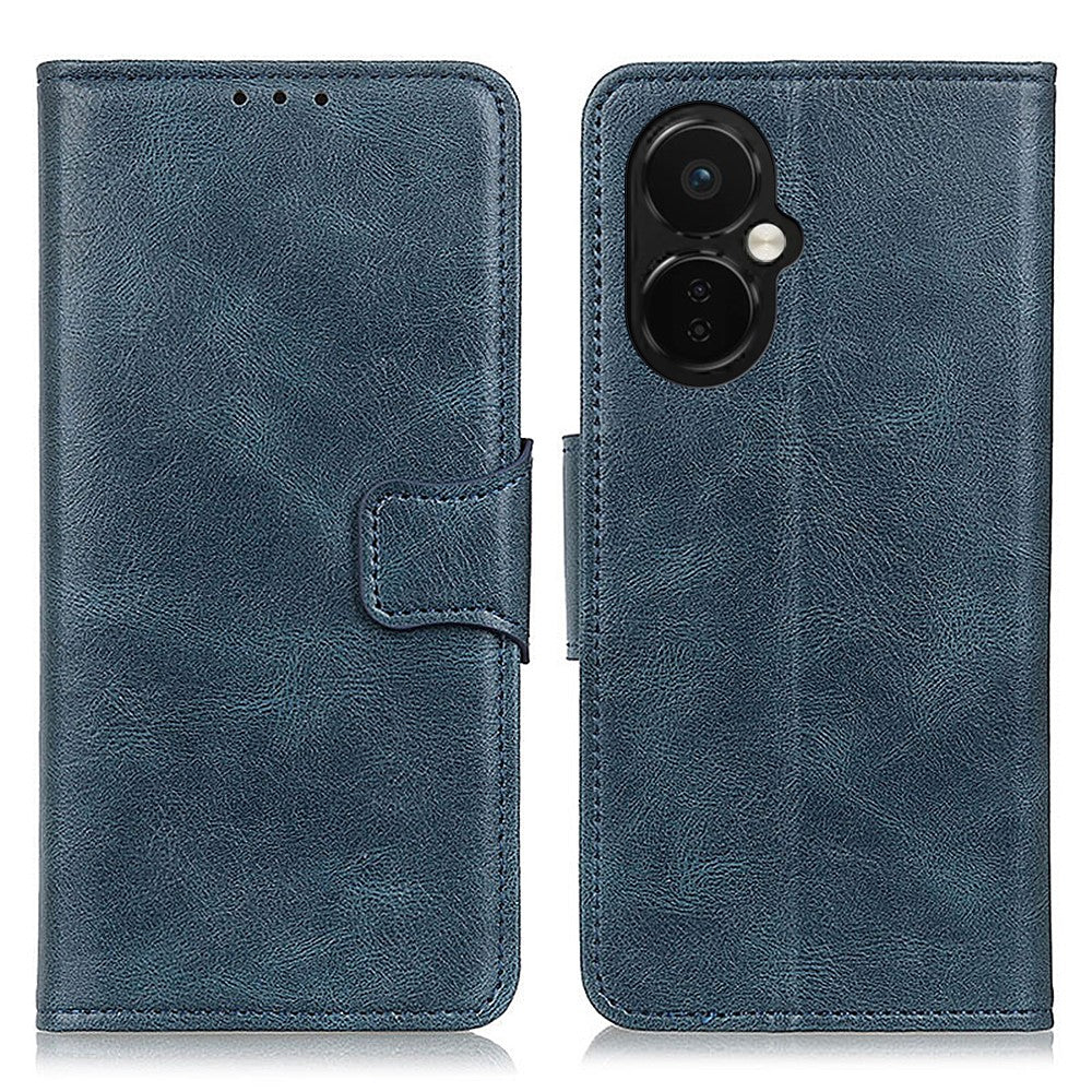 OnePlus Nord CE 3 Lite 5G / Nord N30 5G PU-läderfodral med stativ, Crazy Horse-textur, plånboksfodral
