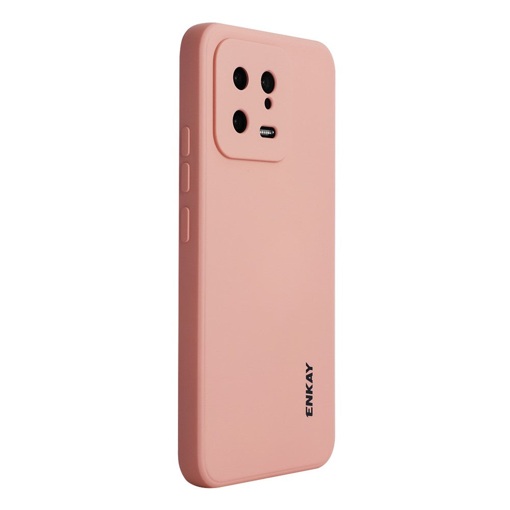 ENKAY HAT PRINCE för Xiaomi 13 5G flytande silikonmobilskal rak kant reptåligt mobilskal