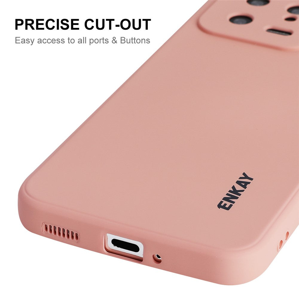 ENKAY HAT PRINCE for Xiaomi 13 5G Liquid Silicone Phone Case Straight Edge Anti-Scratch Phone Cover