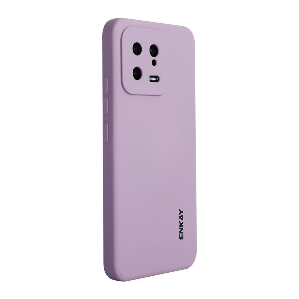 ENKAY HAT PRINCE för Xiaomi 13 5G flytande silikonmobilskal rak kant reptåligt mobilskal