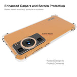 ENKAY HAT PRINCE För Huawei P60 Stoppsäkert Genomskinligt TPU-mobilskal Transparent mobilskal med Halkfri Kant