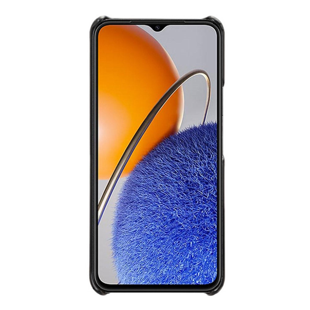For Huawei nova Y61 4G Calf Textured Cell Phone Cover Anti-scratch PU Leather Coated PC Mobile Phone Case