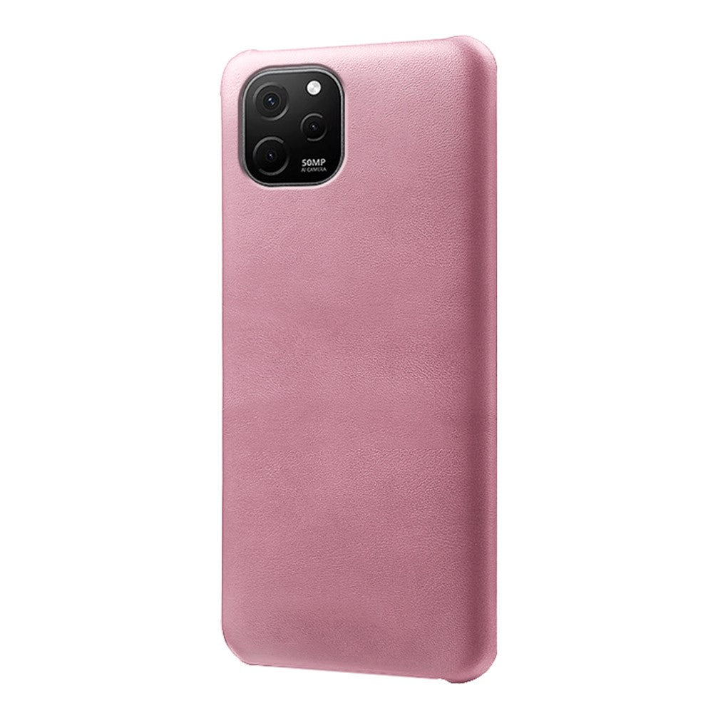 For Huawei nova Y61 4G Calf Textured Cell Phone Cover Anti-scratch PU Leather Coated PC Mobile Phone Case