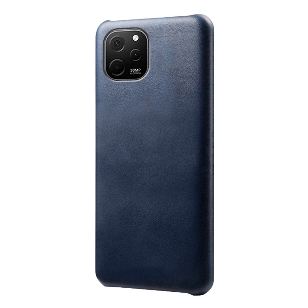 Huawei Nova Y61 4G mobilcover med kalveskindsstruktur, ridsefast PU-læderbelagt PC