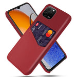 Huawei Nova Y61 4G Kortplats mobilskal Tygtextur mobilskal PU-läderbelagt hårt PC mobilskal