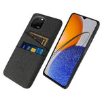 For Huawei nova Y61 4G Anti-Dust Cloth Texture Phone Back Cover Cellphone Protective Case with 2 Card Slots