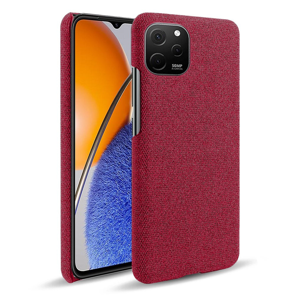 Slimmat fodral till Huawei nova Y61 4G, stötsäkert fodral i enfärgat, hårt PC-tygsfodral