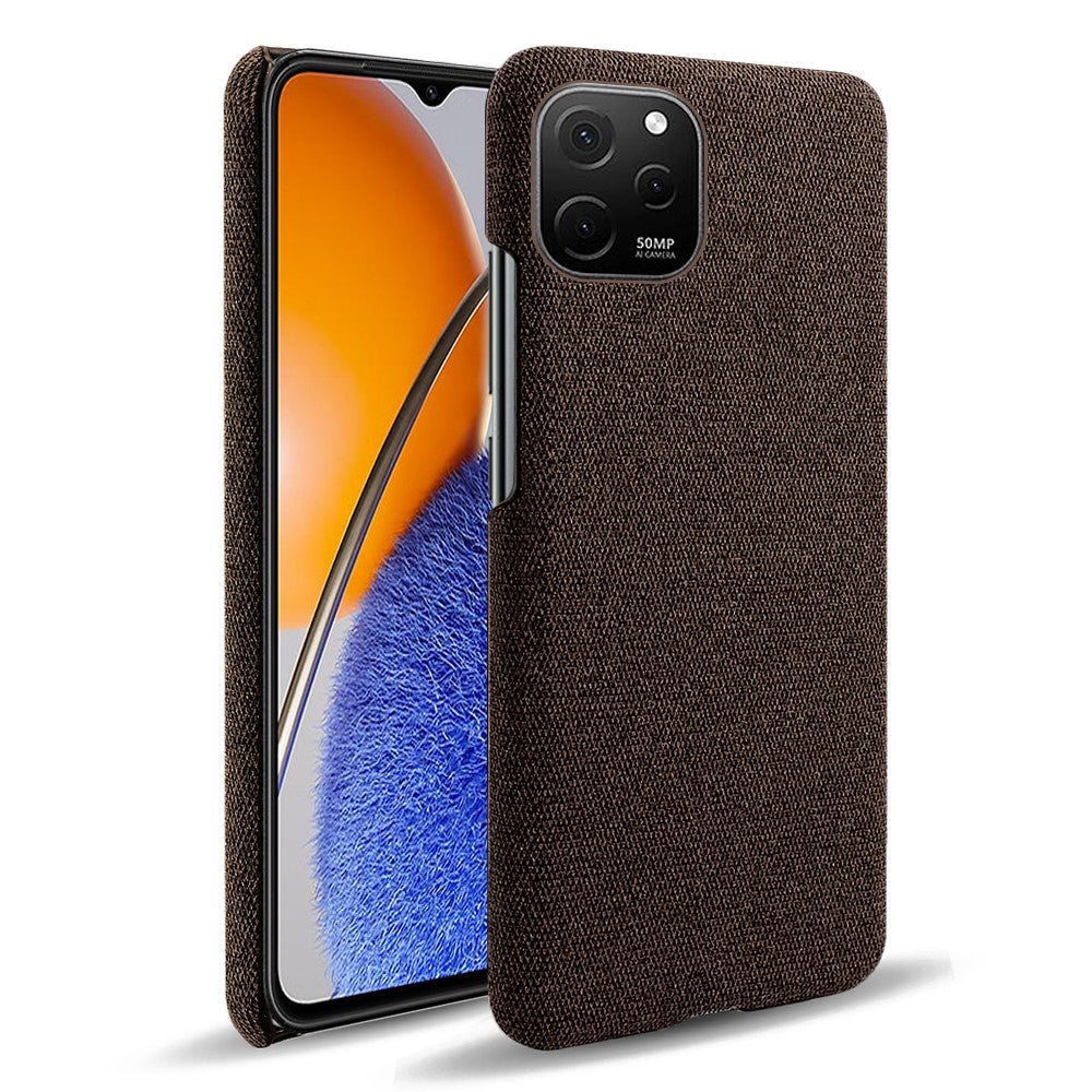 Slimmat fodral till Huawei nova Y61 4G, stötsäkert fodral i enfärgat, hårt PC-tygsfodral