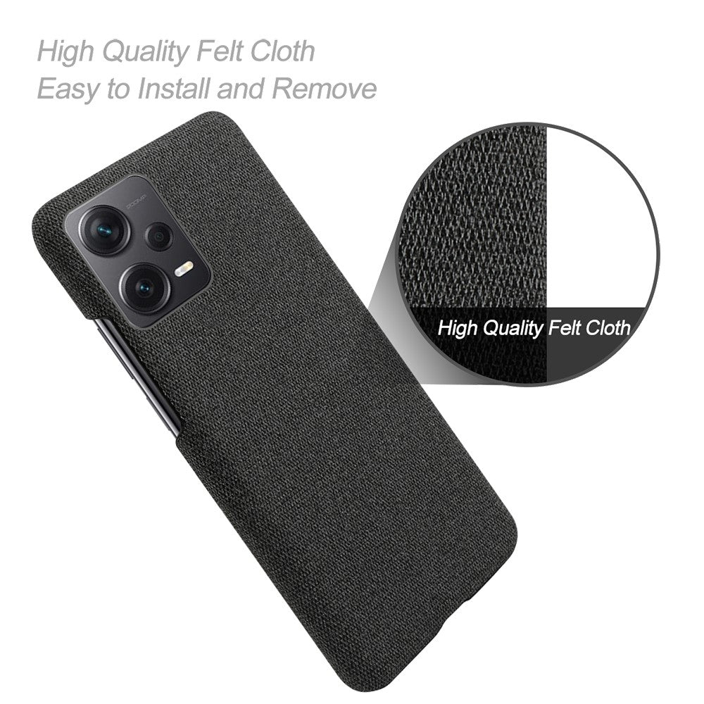 Xiaomi Redmi Note 12 Pro+ 5G stötsäkert smartphoneskal enfärgat hårt PC+tygskal