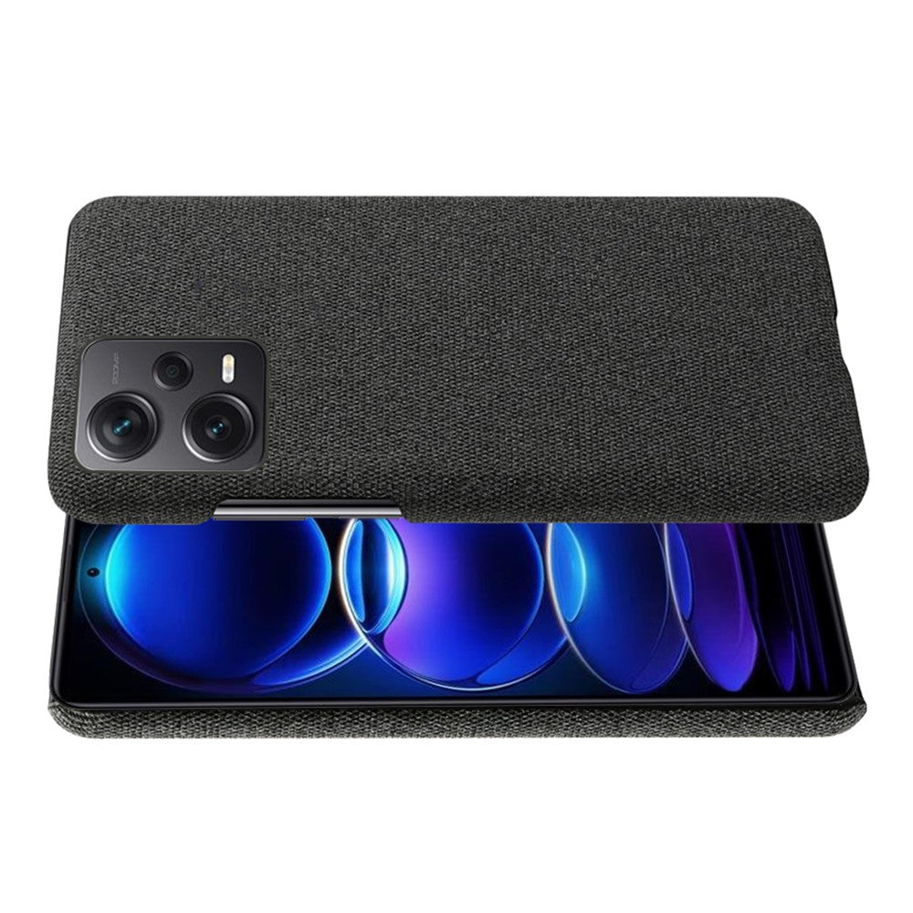 For Xiaomi Redmi Note 12 Pro+ 5G Shockproof Smartphone Case Solid Color Hard PC+Cloth Phone Cover