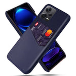 For Xiaomi Redmi Note 12 Pro+ 5G Card Holder Cloth Texture Phone Case PU Leather Coated Hard PC Phone Cover